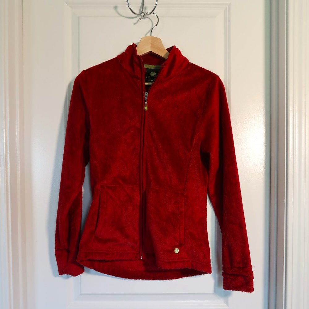 Maroon Fleece Zip Up Jacket